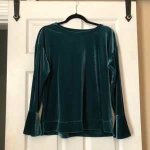 Velvet women’s long sleeve dressy shirt